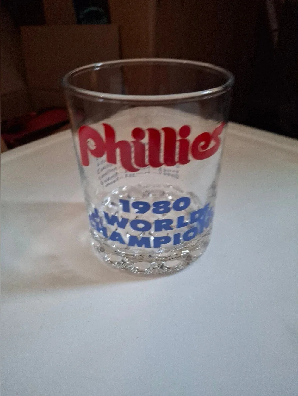 Philadelphia Phillies 1980 World Champion Collectible Rocks Glass